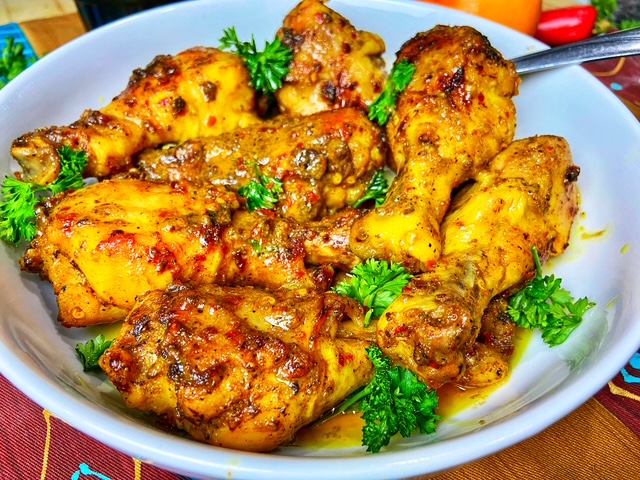 Golden spiced chicken